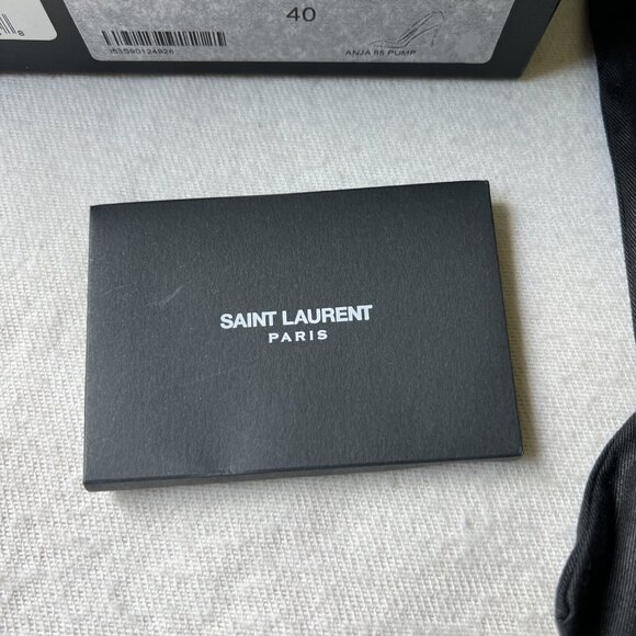 SAINT LAURENT Shoes Anja 85 Gray Metallic High Heel Pumps - Picture 10 of 12